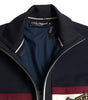 Dolce & Gabbana Blue Cardigan Heraldic Full Zip Sweater