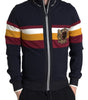 Dolce & Gabbana Blue Cardigan Heraldic Full Zip Sweater