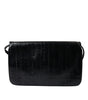 Dolce & Gabbana Black Eelskin Leather Shoulder Document Organizer Bag