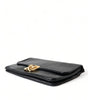 Dolce & Gabbana Black Eelskin Leather Shoulder Document Organizer Bag