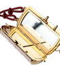 Dolce & Gabbana Pink Exotic Leather Mini Mirror Tassel Makeup Bag