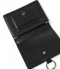 Dolce &amp; Gabbana Elegant Black Leather Crystal Card Holder Wallet