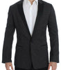 Dolce & Gabbana Elegant Black Polka Dotted Slim Fit Blazer
