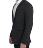 Dolce & Gabbana Elegant Black Polka Dotted Slim Fit Blazer