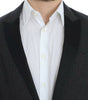 Dolce & Gabbana Elegant Black Polka Dotted Slim Fit Blazer