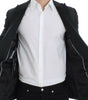 Dolce & Gabbana Elegant Black Polka Dotted Slim Fit Blazer