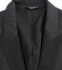 Dolce & Gabbana Elegant Black Polka Dotted Slim Fit Blazer