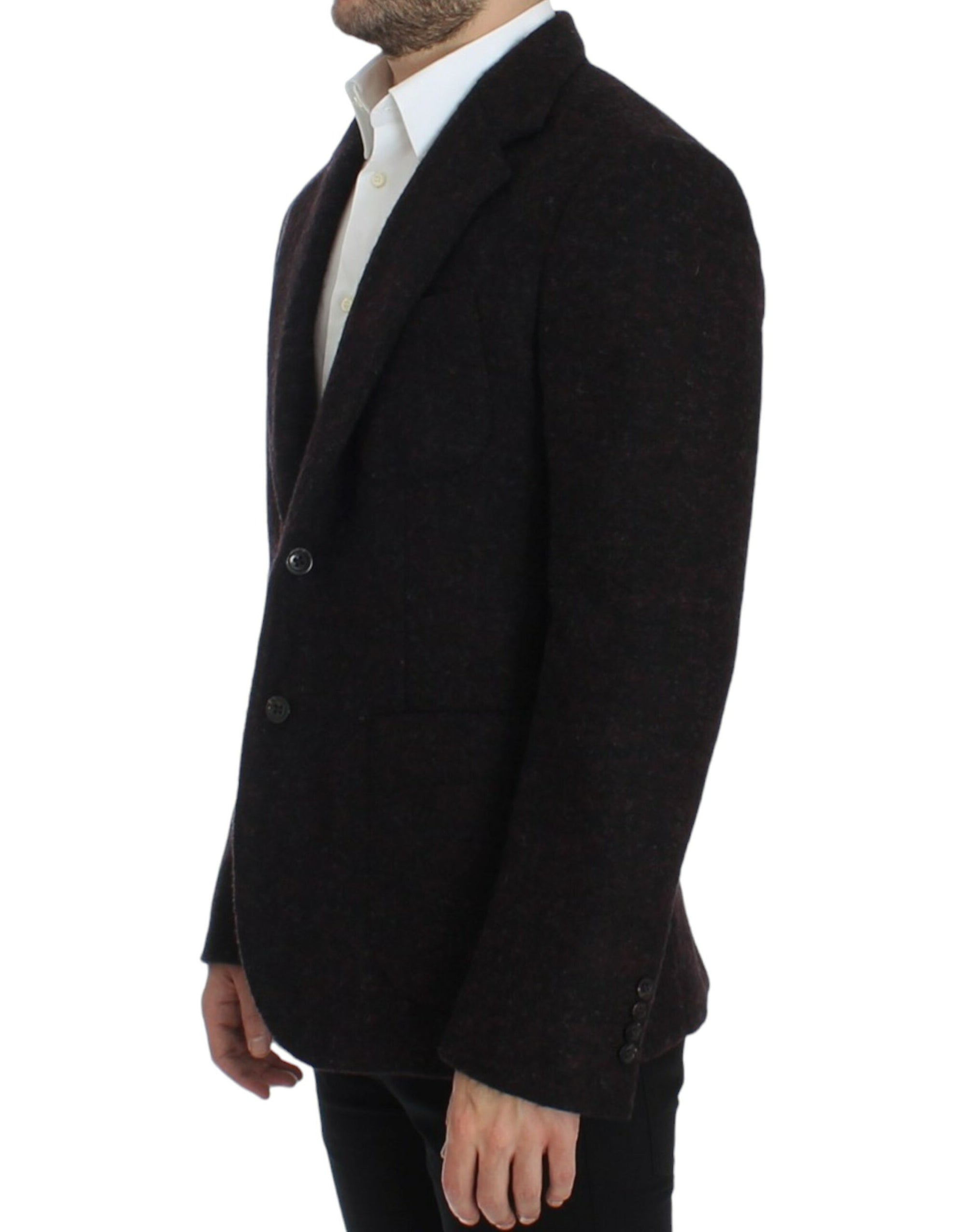 Dolce &amp; Gabbana Bordeaux Alpaga Two-Button Blazer Jacket