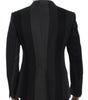 Dolce &amp; Gabbana Elegant Gray Striped Wool Slim Blazer