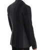 Dolce &amp; Gabbana Elegant Gray Striped Wool Slim Blazer