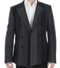 Dolce &amp; Gabbana Elegant Gray Striped Wool Slim Blazer