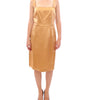 Dolce & Gabbana Bronze silk sheath dress