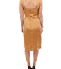Dolce & Gabbana Bronze silk sheath dress