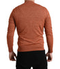 Dolce &amp; Gabbana Silk-Cashmere Orange Crew Neck Sweater