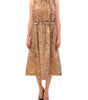 Dolce & Gabbana Brown sleeveless silk dress