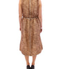 Dolce & Gabbana Brown sleeveless silk dress
