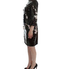Dolce & Gabbana Black floral 3/4 Sleeve sheath dress