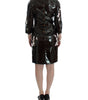 Dolce & Gabbana Black floral 3/4 Sleeve sheath dress