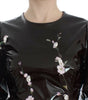 Dolce & Gabbana Black floral 3/4 Sleeve sheath dress