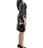 Dolce & Gabbana Black patent floral HANDPAINTED dress