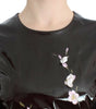 Dolce & Gabbana Black patent floral HANDPAINTED dress
