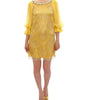 Dolce & Gabbana Yellow lace crystal mini dress