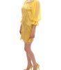 Dolce & Gabbana Yellow lace crystal mini dress