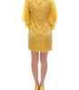 Dolce & Gabbana Yellow lace crystal mini dress