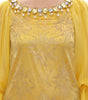 Dolce & Gabbana Yellow lace crystal mini dress