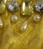 Dolce & Gabbana Yellow lace crystal mini dress