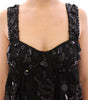 Dolce & Gabbana Black floral crystal embedded dress