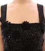 Dolce & Gabbana Black floral crystal embedded dress