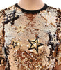 Dolce & Gabbana Masterpiece gold sequined crystal swarovski dress