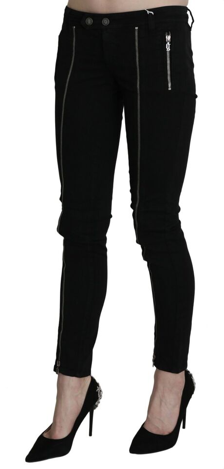 Dolce &amp; Gabbana Chic Black Low Waist Slim Fit Skinny Jeans