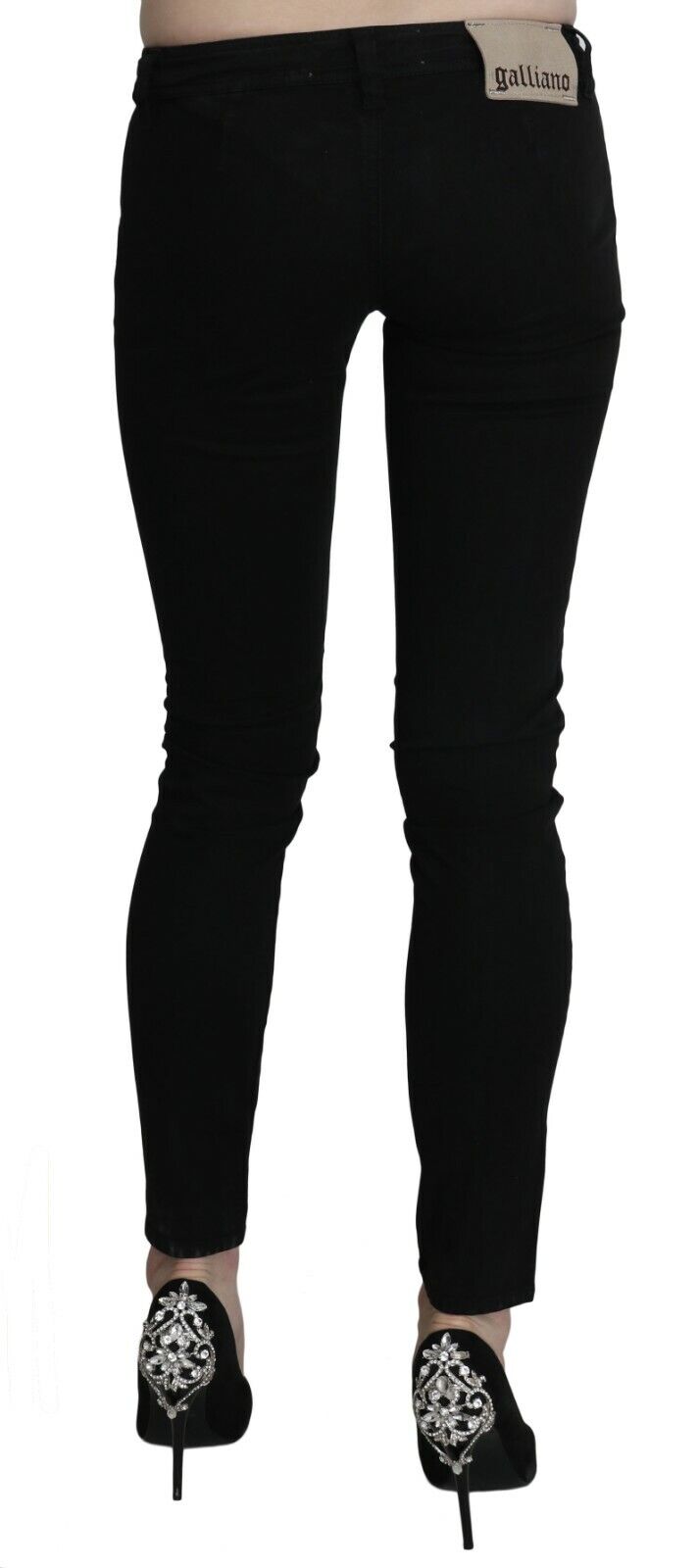 Dolce &amp; Gabbana Chic Black Low Waist Slim Fit Skinny Jeans
