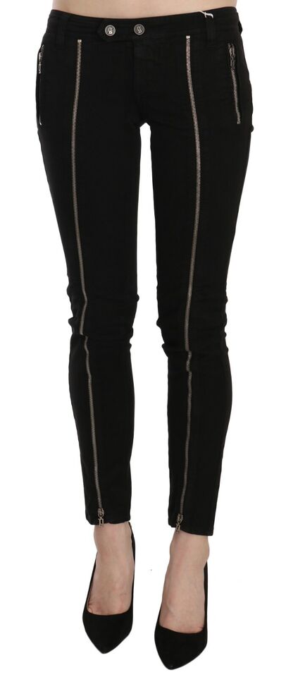 Dolce &amp; Gabbana Chic Black Low Waist Slim Fit Skinny Jeans