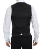 Dolce & Gabbana Black Striped Stretch Dress Vest Gilet