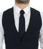 Dolce & Gabbana Blue Wool Formal Dress Vest Gilet
