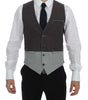 Dolce & Gabbana Gray Polka Dot Dress Vest Gilet Weste