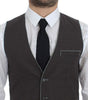 Dolce & Gabbana Gray Polka Dot Dress Vest Gilet Weste