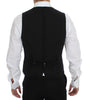 Dolce & Gabbana Black Wool Formal Dress Vest Gilet Jacket
