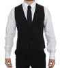 Dolce & Gabbana Black Wool Formal Dress Vest Gilet Jacket