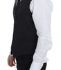 Dolce & Gabbana Black Striped Wool Silk Dress Vest Gilet