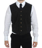 Dolce & Gabbana Black Cotton Blend Dress Vest Gilet