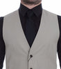Dolce & Gabbana Beige Silk Blend Dress Formal Vest Gilet