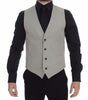 Dolce & Gabbana Beige Silk Blend Dress Formal Vest Gilet