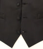 Dolce & Gabbana Black Wool Silk Stretch Dress Vest Blazer