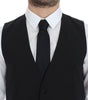 Dolce & Gabbana Black Wool Silk Stretch Dress Vest Blazer