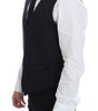 Dolce & Gabbana Black Wool Silk Stretch Dress Vest Blazer