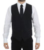 Dolce & Gabbana Black Wool Silk Stretch Dress Vest Blazer